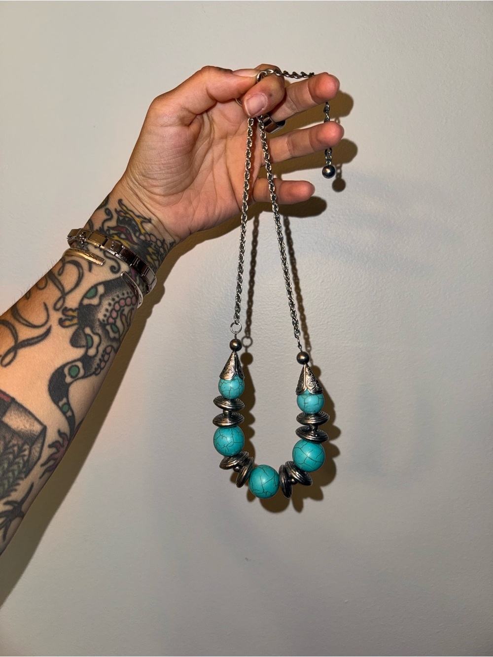 Turquoise Bead Statement Necklace - Women's Jewelry